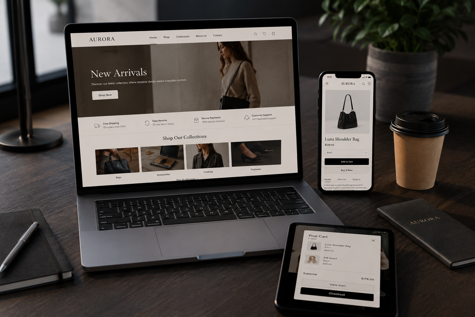 Websites and ecommerce portfolio sample