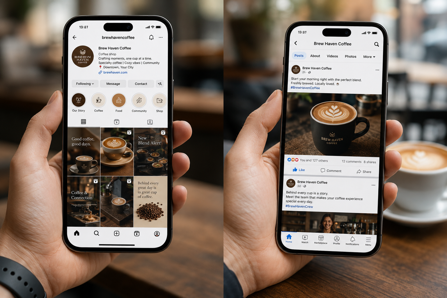 Social media portfolio sample
